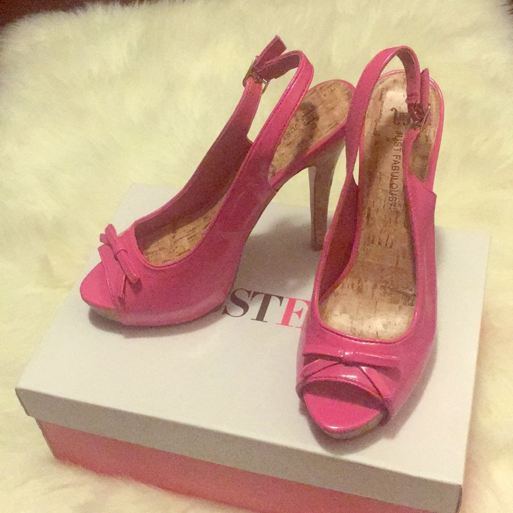 Pink stiletto heels size 7.5